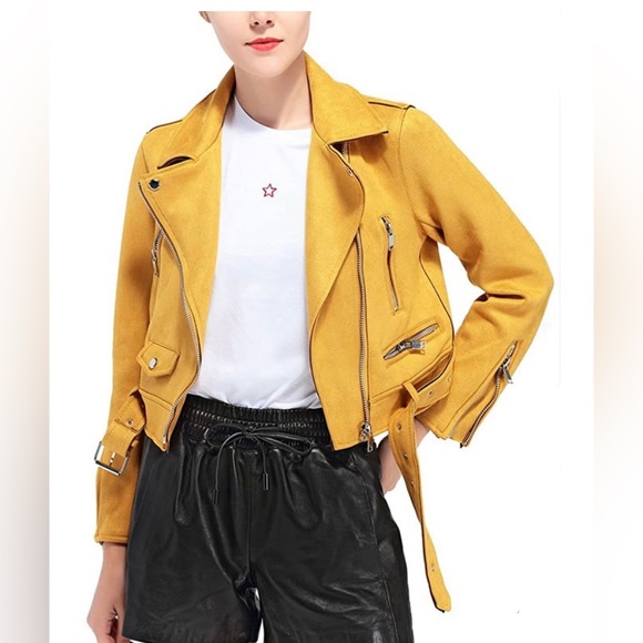 Zara Mustard Faux Suede Coat - Picture 3 of 10